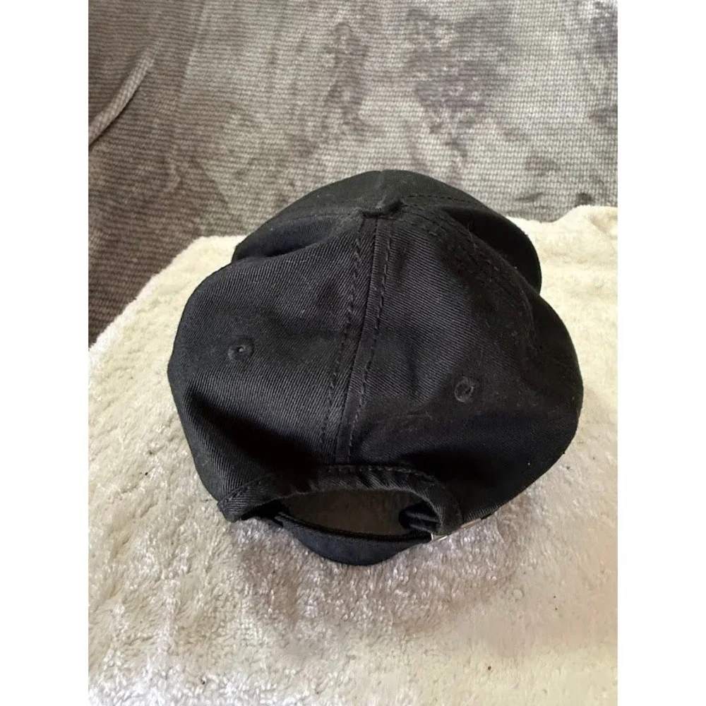 True Religion Black Silver Shattered Horseshoe Logo Baseball Cap Hat Adjustable